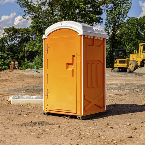 how often are the portable restrooms cleaned and serviced during a rental period in Seward Illinois